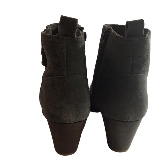 DIBA Sofia Gray Suede Leather Ankle Booties 8.5 NEW - Picture 4 of 13